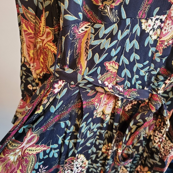 Loft - Petite Floral Tie Waist Midi Shirtdress - Picture 4 of 7